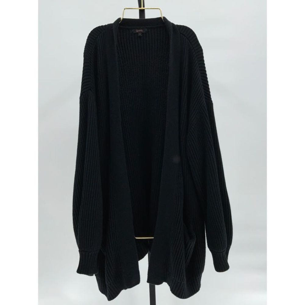 Quince Women's 100% Organic Cotton Oversized Cardigan Black L
